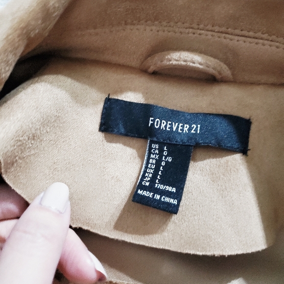 F21 Tan Suede Jacket - Picture 2 of 3